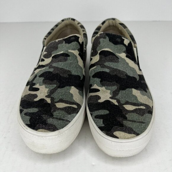 Steve Madden Womens Gills Camo Platform Fabric Size 7.5M Slip-On Sneakers - Picture 3 of 10